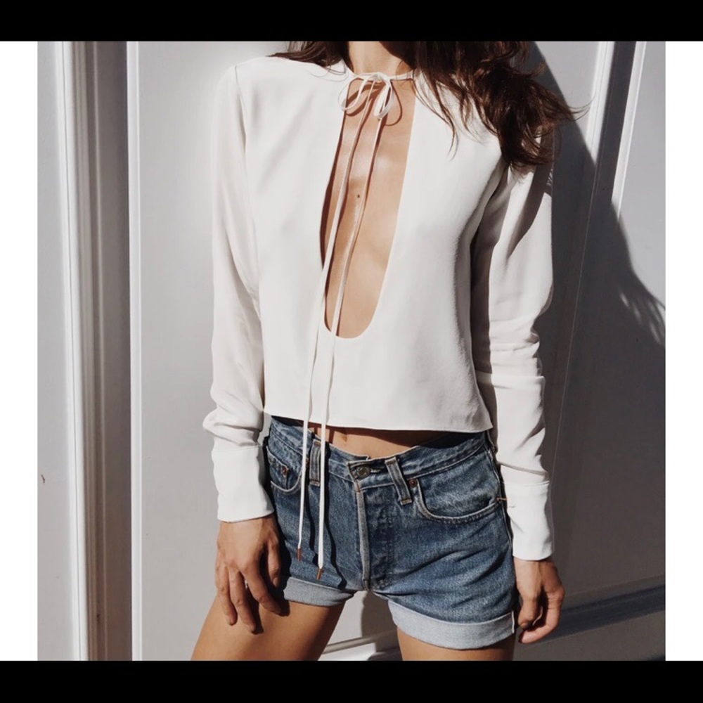 Are You Am I Neva Keyhole Blouse